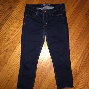 American Eagle cropped dark denim jeans
